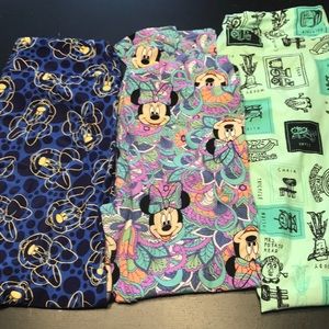 Lot of 3 Lularoe Disney Leggings TC